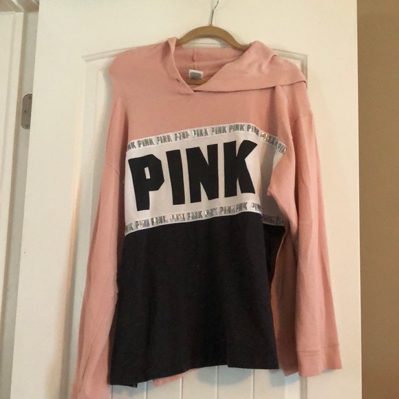 PINK hooded sweatshirt, great condition , size L - Picture 1 of 3